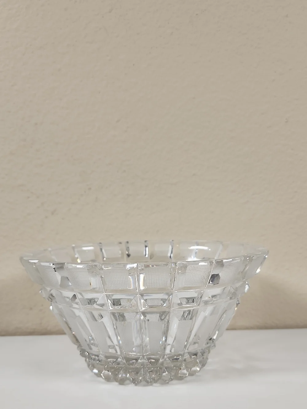 Cut Crystal Glass Decorative Bowl - Clear